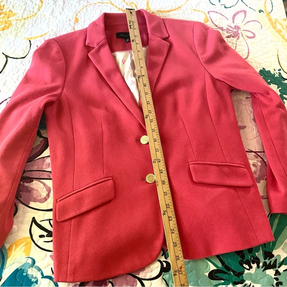 Classic Talbots Deep Coral Blzaer Size 10 EUC - Picture 7 of 13